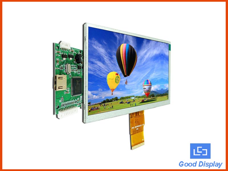 7寸TFT LCD彩色液晶显示模块/1024x600分辨率显示屏配迷你HDMI驱动板