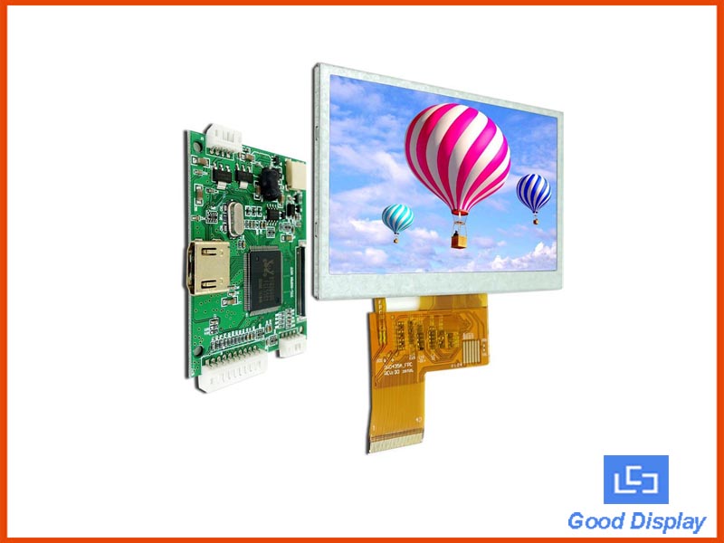 4.3寸LCD彩色液晶显示模块配迷你HDMI驱动板/480x272分辨率显示屏